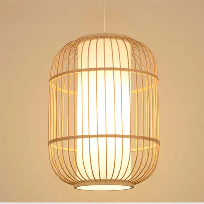 Kuro Hand-Woven Knitted Rattan Bamboo Vintage Pendant Light - Neutralighting