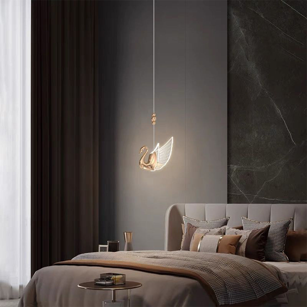 Arisha Modern Creative Swan Pendant Light, 2 Color - Neutralighting