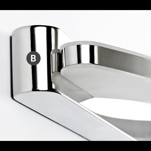 Arisha Minimalist Oval Vanity Wall Lamp, Chrome, Bedroom/Bathroom - Neutralighting