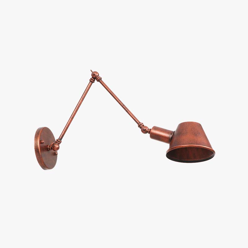 Epoch Rotatable Wall Lamp with Swing Arm, Black/Rust - Neutralighting
