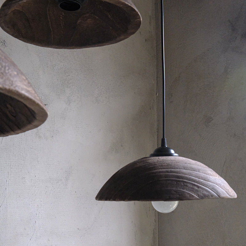 Silva Modern LED Pendant Light Brown Wood Living Room Bedroom - Neutralighting