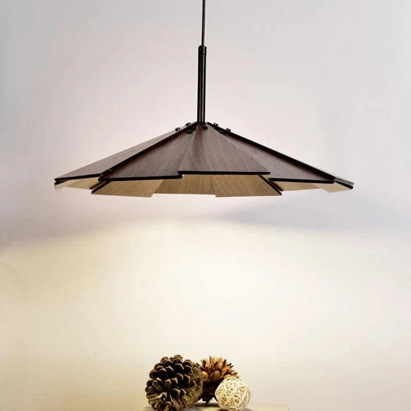 Ritta Vintage LED Pendant Light Walnut Wood Bedroom/Bar/Tea Room - Neutralighting