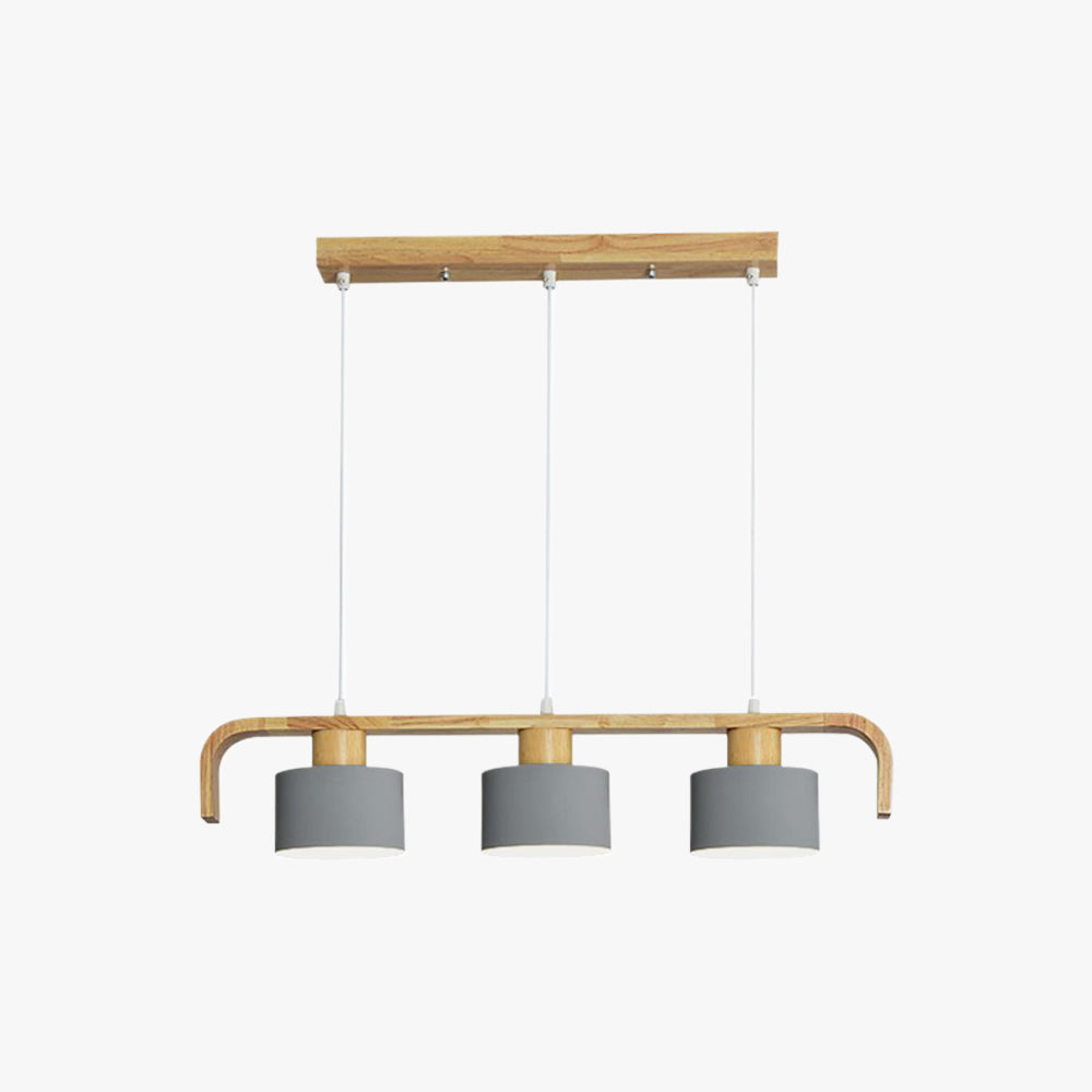 Valentina Pendant Light Cylinder Nordic, Bamboo, White/Green/Gray, Bedroom - Neutralighting