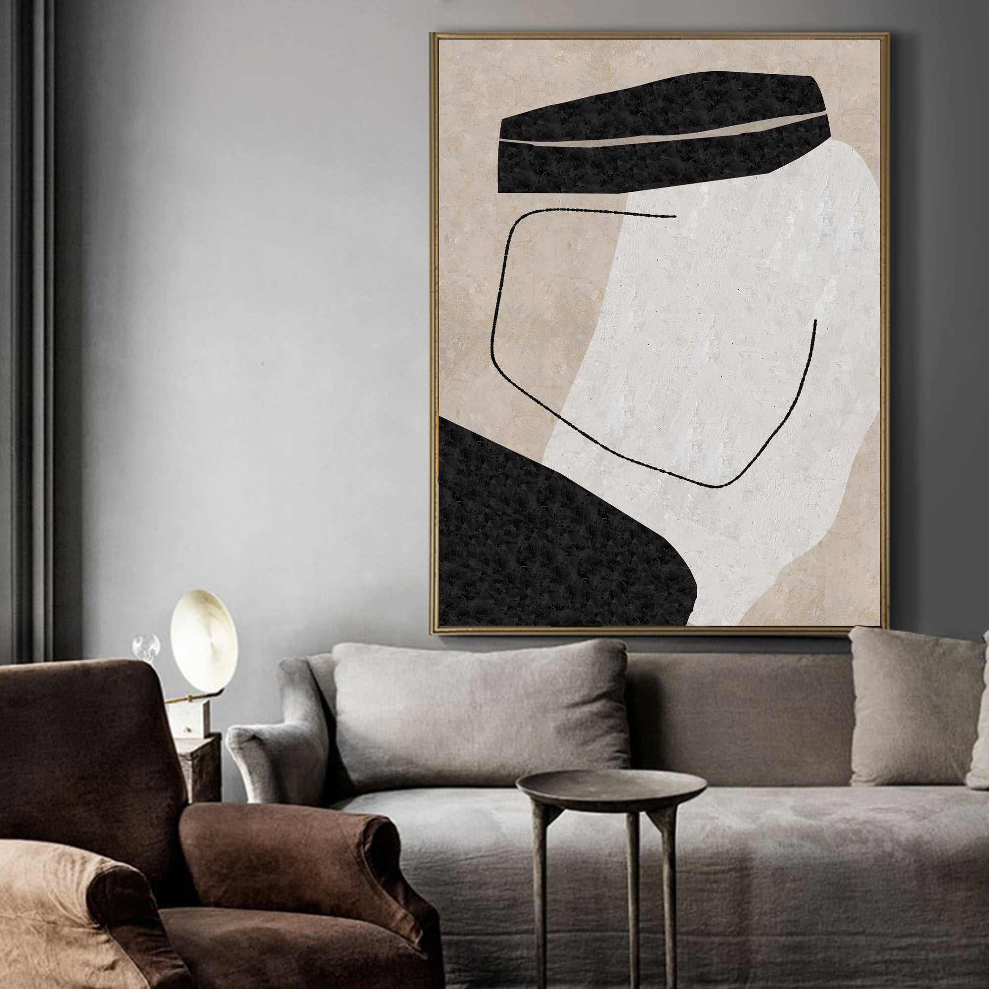 Abstract Geometric Minimalist Painting ABAV25 - Neutralighting