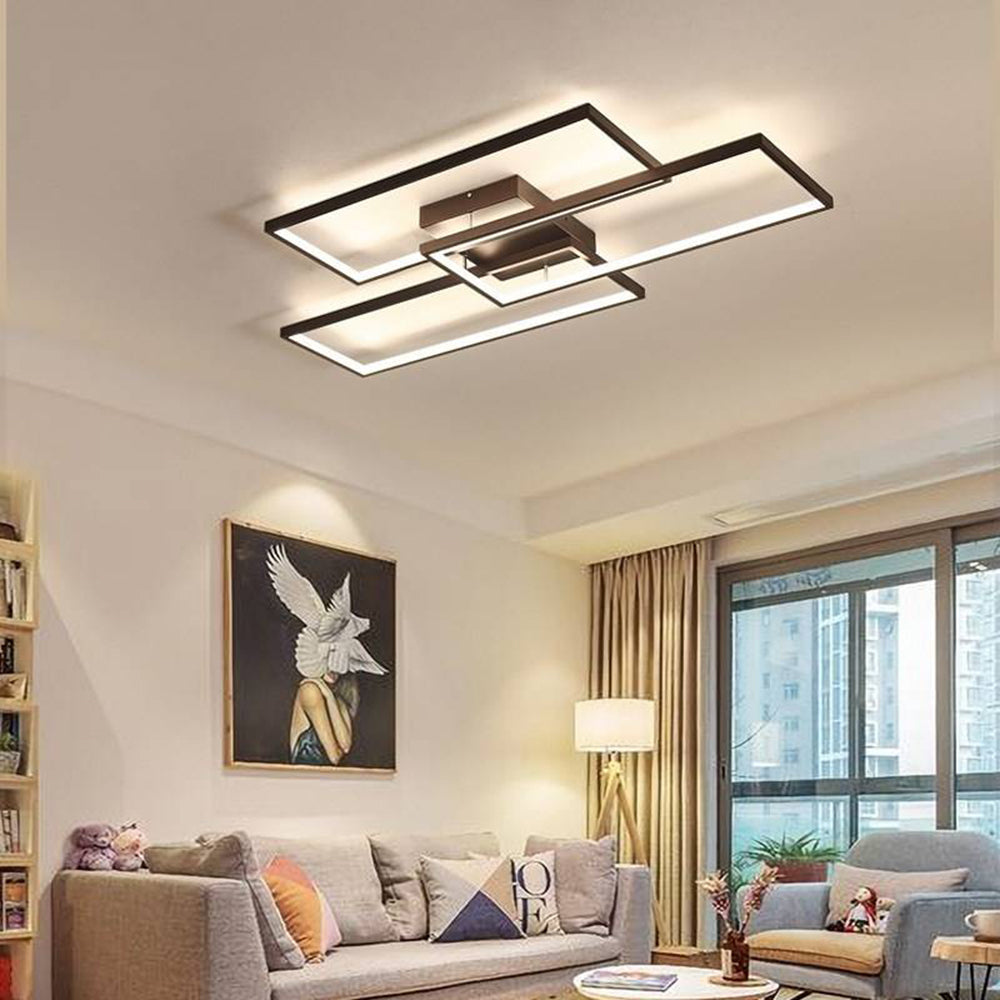 Arisha Rectangular Flush Mount Ceiling Light, 2 Colour - Neutralighting