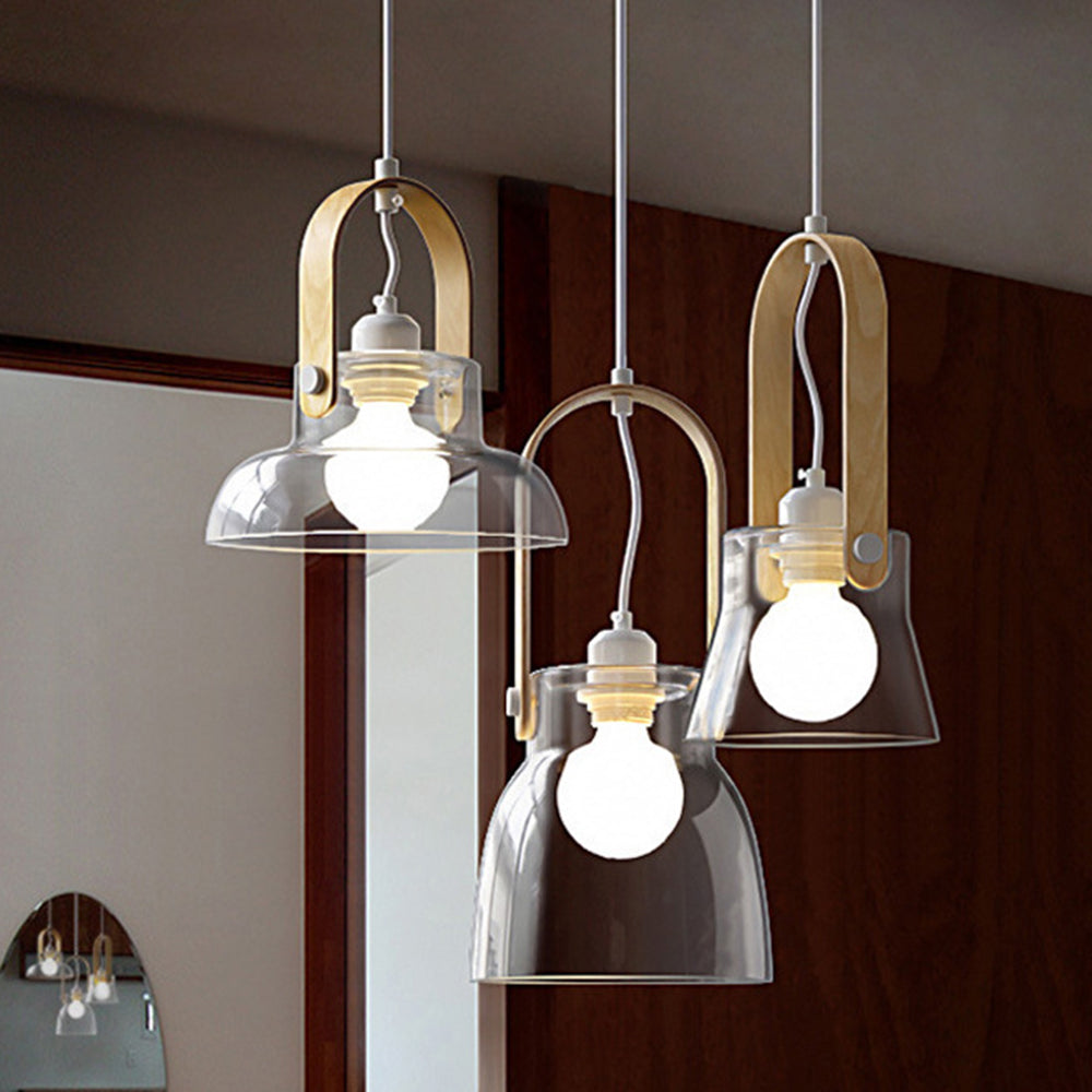 Valentina Minimalist Bowl Shaped Glass Pendant Light, Clear - Neutralighting