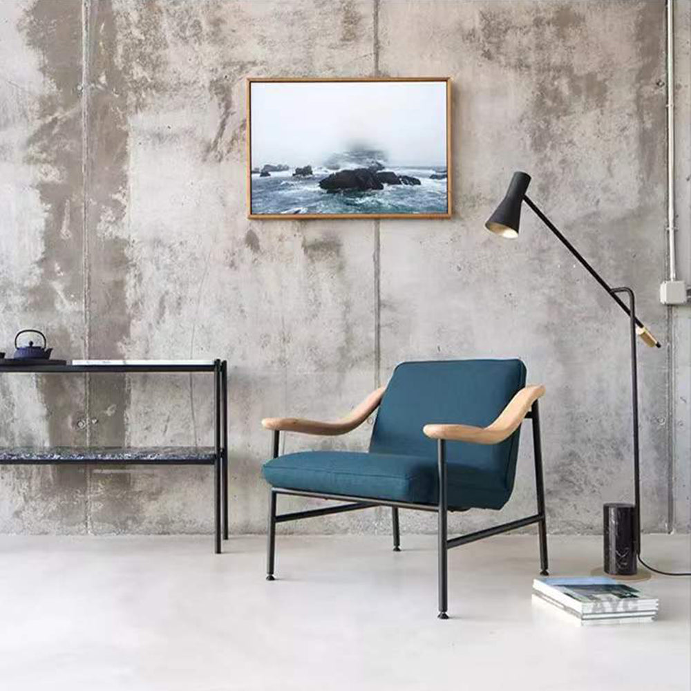 Carins Modern Nordic Minimalistic Floor Lamp, Marble & Metal, Black - Neutralighting