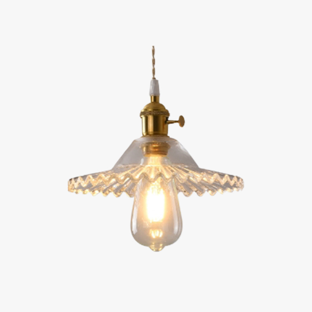 Valentina Art Deco Blown Brass & Glass Pendant Light, 7 Styles - Neutralighting