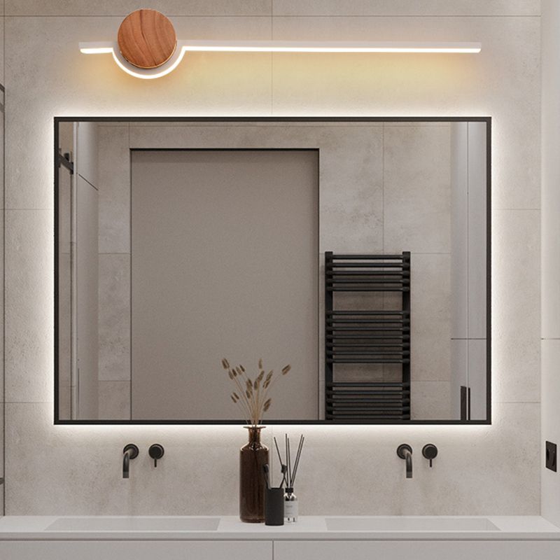 Arisha Nordic Linear Vanity Wall Lamp,Black/White/Gold,Bedroom