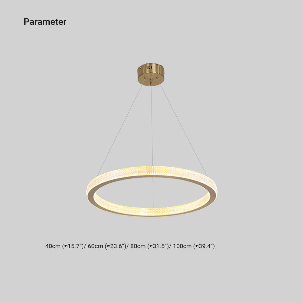 Kristy Contemporary Gold Luxury Ring Pendant Light - Neutralighting