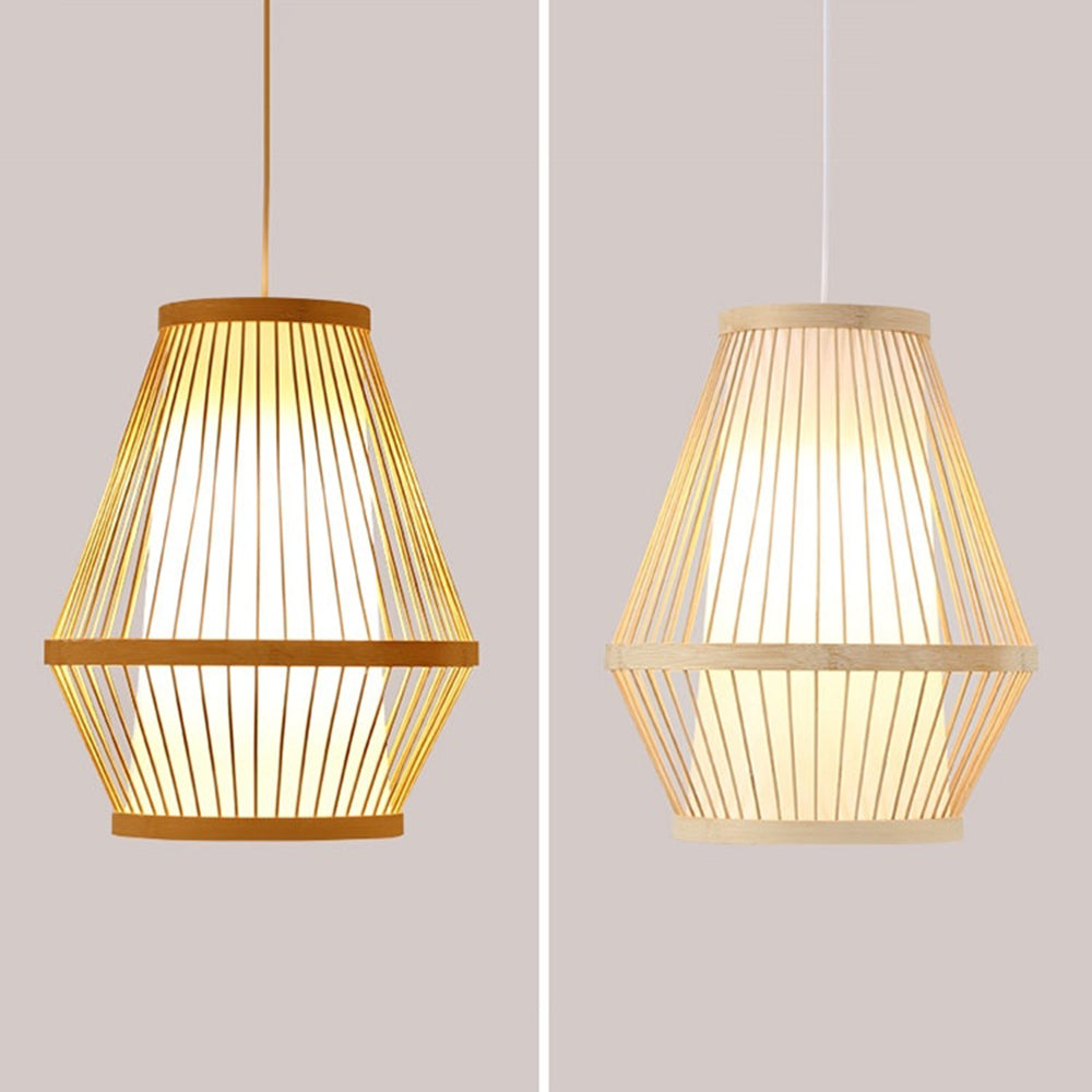 Muto Rattan Handmade Woven Bamboo Vintage Pendant Light - Neutralighting