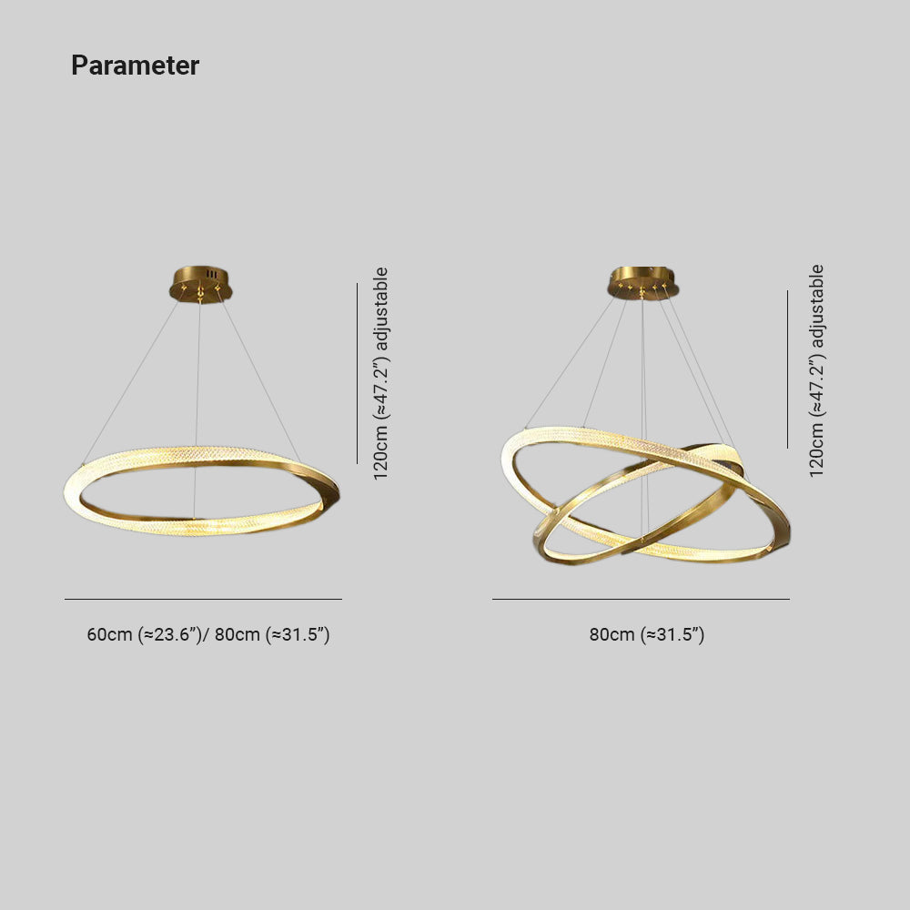 Kristy Pendant Light, Aluminium & Arcylic, 1/2 Rings, 2 Color - Neutralighting