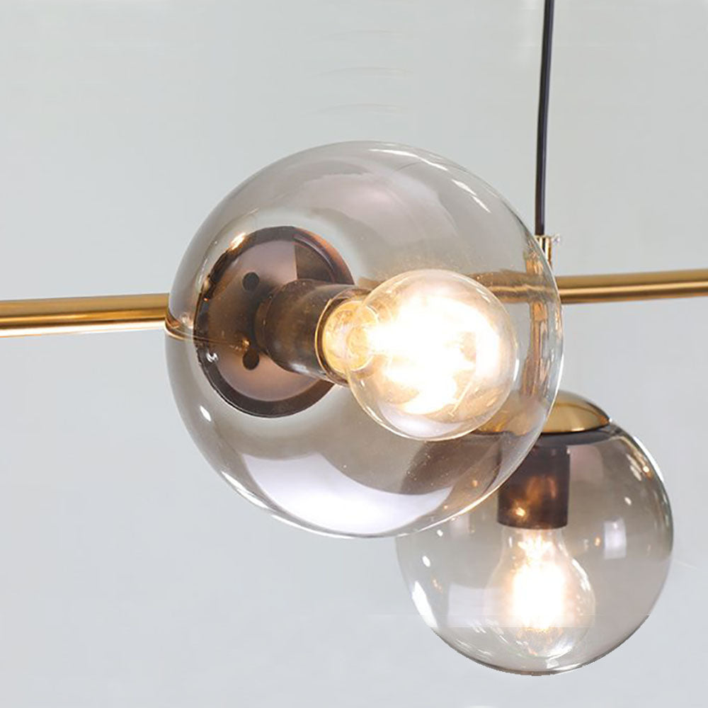 Valentina Modern Bubble Metal/Glass Pendant Light, Gold - Neutralighting