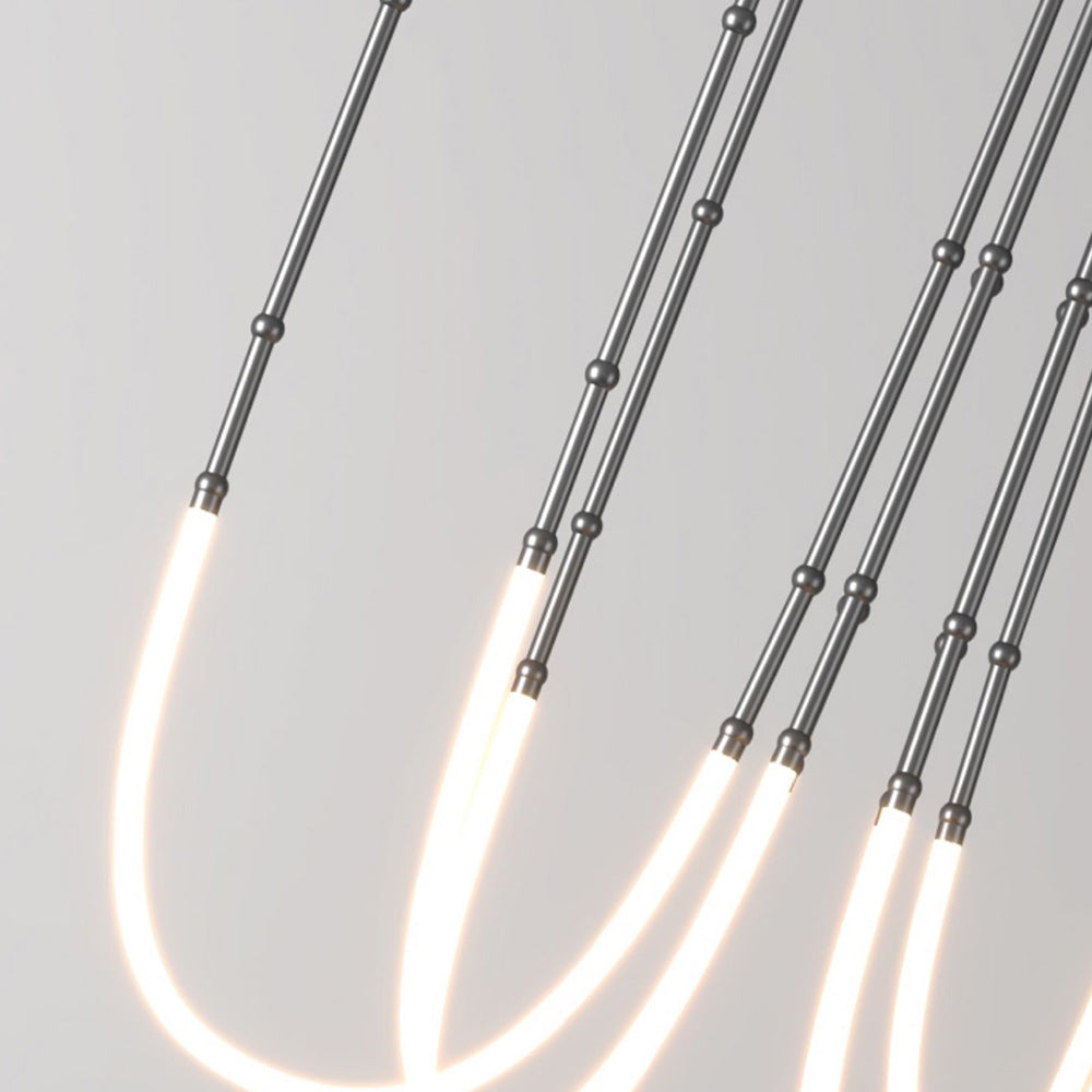 Arisha Modern Linear Metal/Silicone Pendant Light, Black - Neutralighting