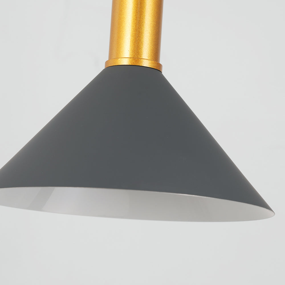 Arisha Modern Minimalist Conic Industrial Cluster Pendant Light, Blue, Metal - Neutralighting