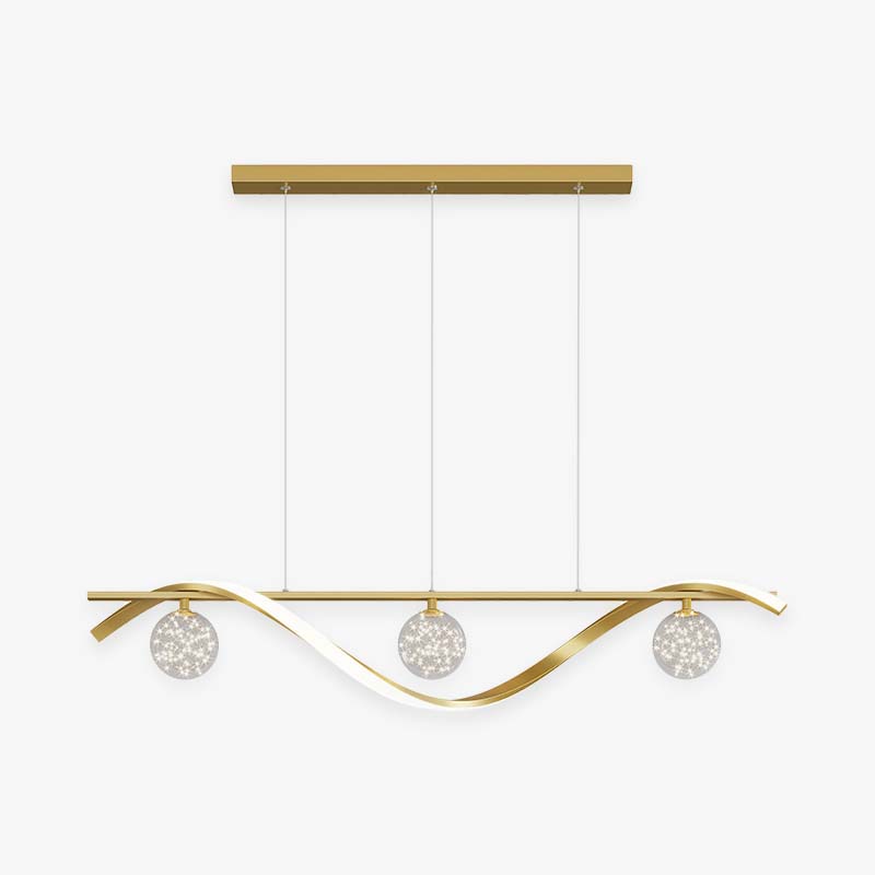 Arisha Graceful Arc with Glass Globes Pendant Light - Neutralighting