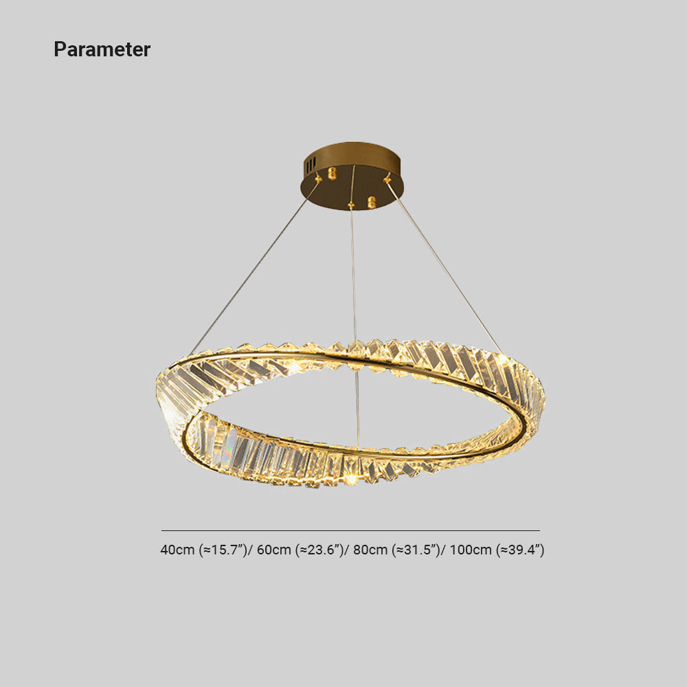 Kristy Modern Luxury Round Glass Chandelier, Gold - Neutralighting