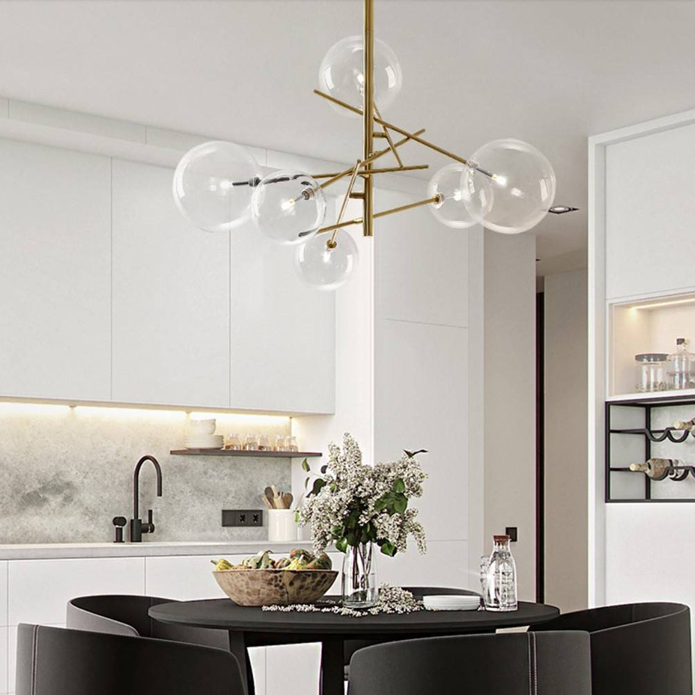Valentina Bubble Branch Glass/Metal Chandelier, Kitchen/Dining Room - Neutralighting