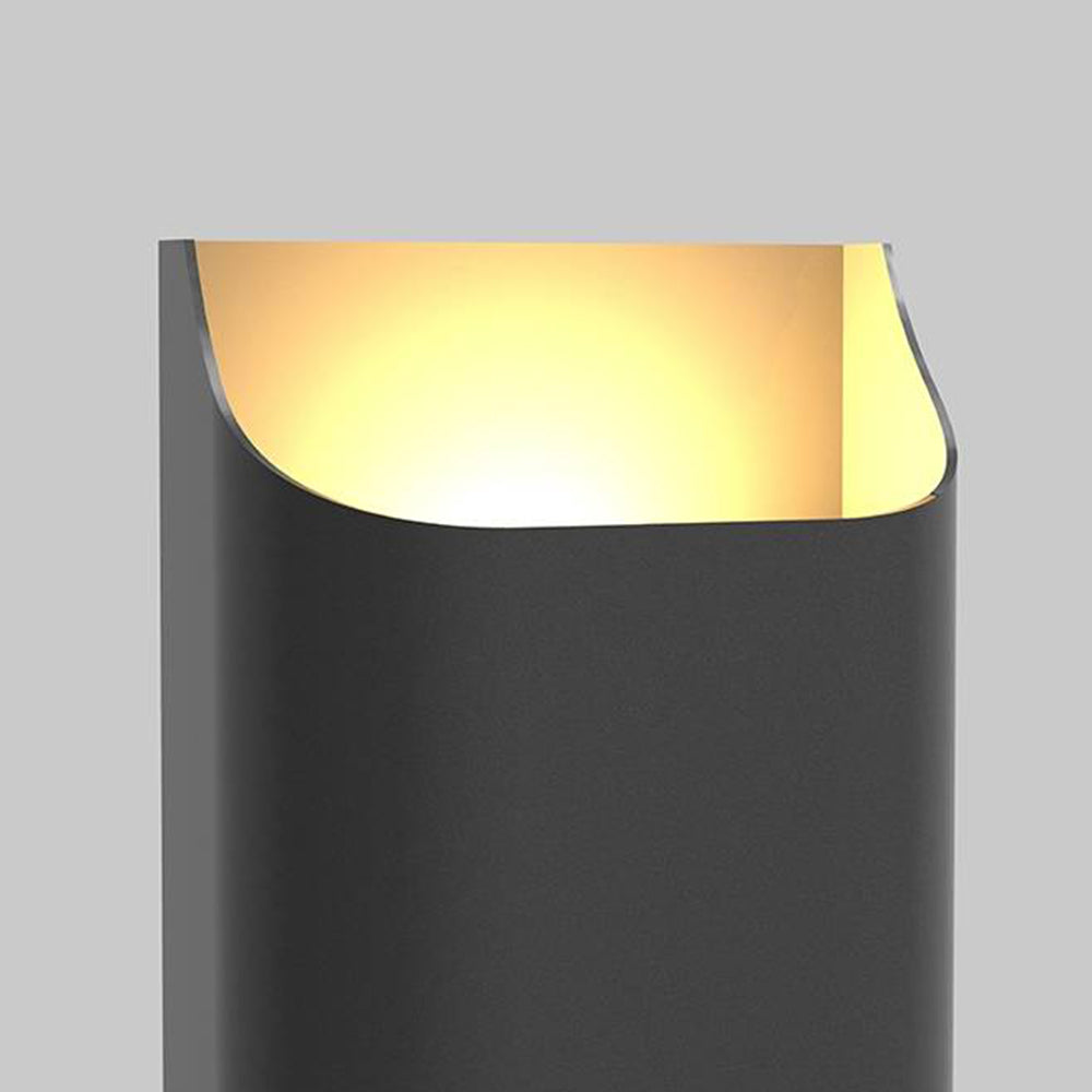 Ray Modern Solar Up Down Metal Outdoor Wall Lamp, Balck - Neutralighting