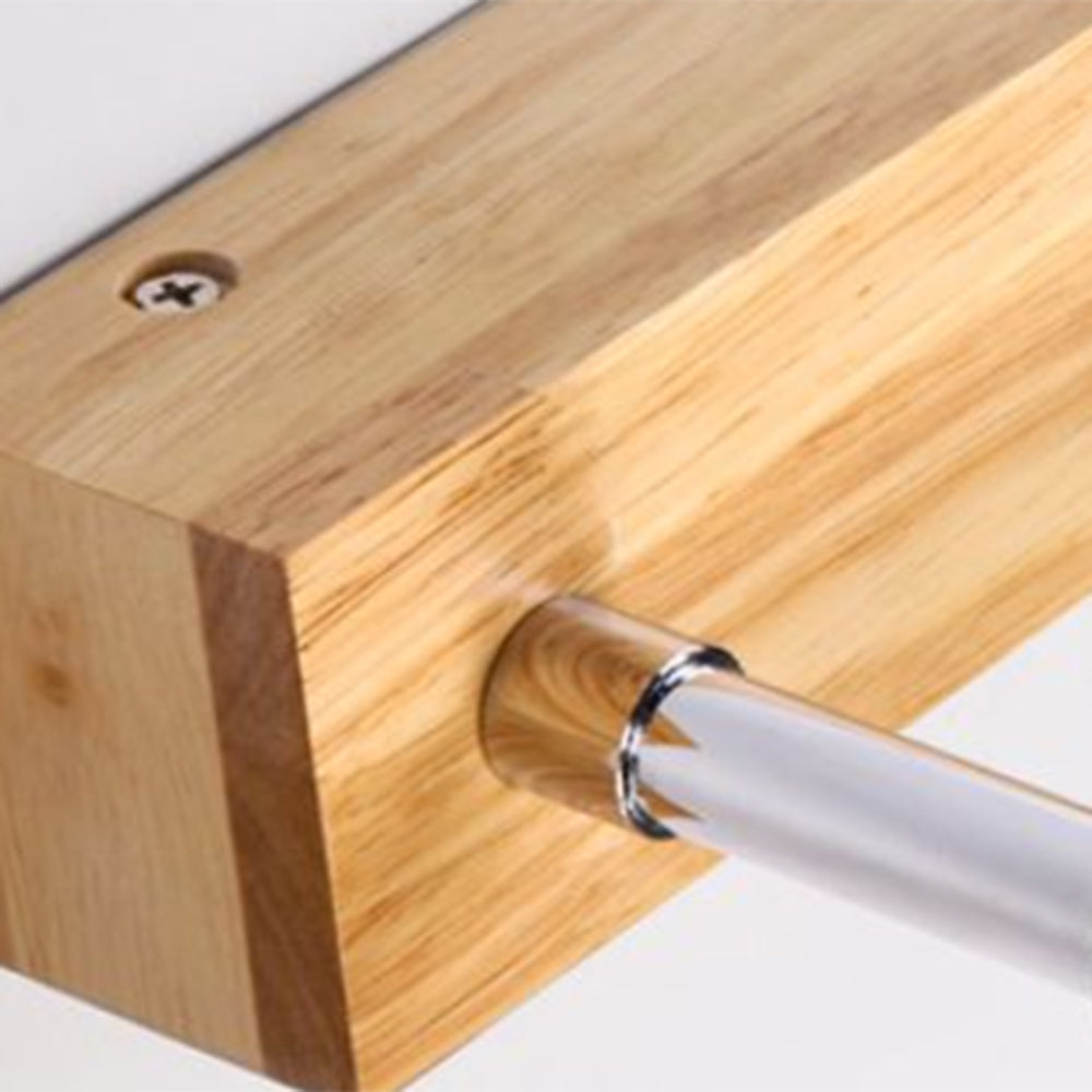 Muto Classic Wood Stretchable Mirror Vanity Bathroom Wall Lamp - Neutralighting