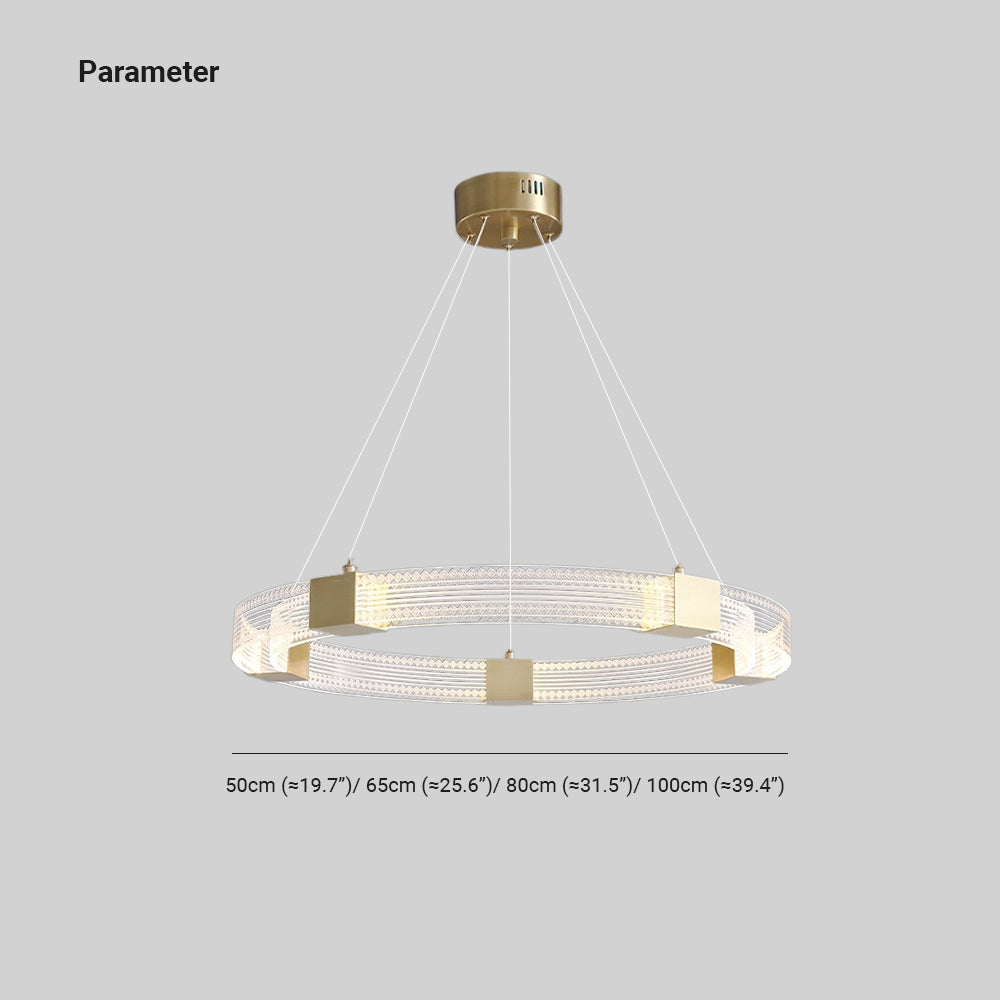 Arisha Modern Round/Oval Acrylic/Metal Pendant Light, Gold - Neutralighting