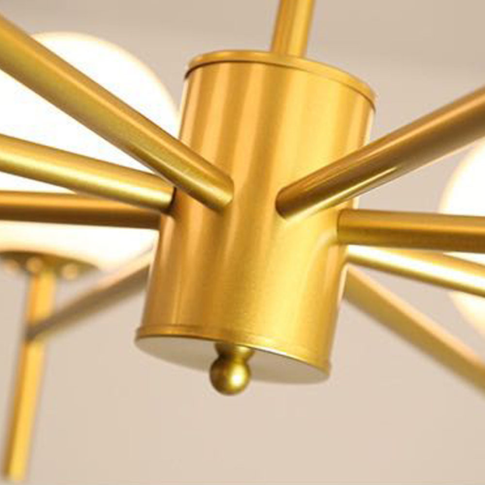 Silva Modern Globe Bubble Metal/Glass Pendant Light, Gold/Black - Neutralighting