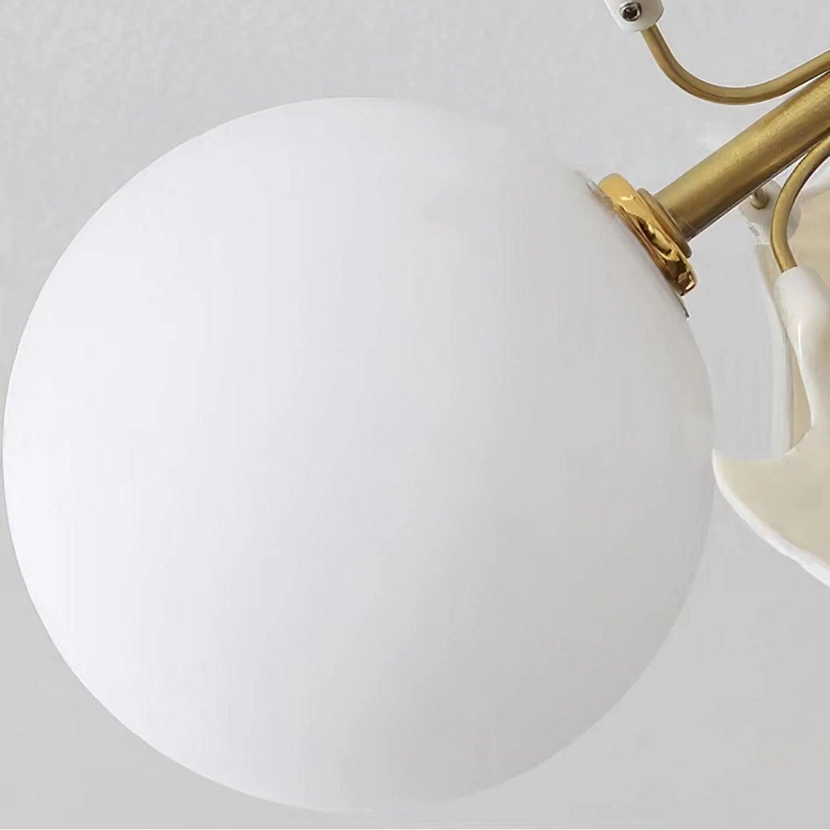 Olivia Nordic Multi Globe Metal/Ceramic Flush Mount Ceiling Light, White/Gold - Neutralighting