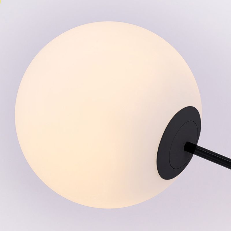 Valentina Floor Lamp Arc/Bubble Modern/Unique, Frosted Glass, White, Bedroom - Neutralighting