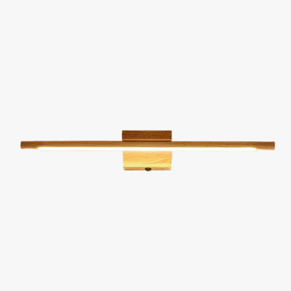 Muto Nature Wood Linear Mirror Front Vanity Wall Lamp - Neutralighting