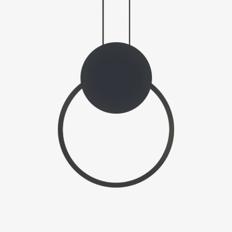 Doria Modern LED Pendant Light Black/White Metal Living Room - Neutralighting