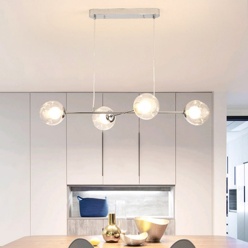 Valentina Modern LED Chandelier Chrome Glass Living Room/Bedroom - Neutralighting