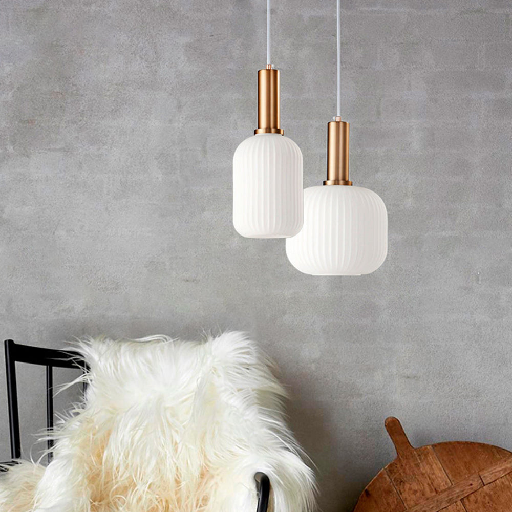 Valentina Morden Bubble Glass Pendant Light, White, Bedroom - Neutralighting