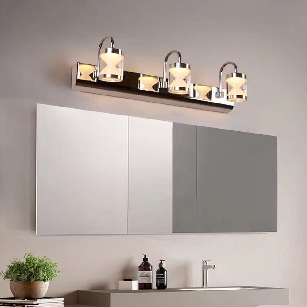 Arisha Modern Lantern Metal/Acrylic Wall Lamp, Silver - Neutralighting