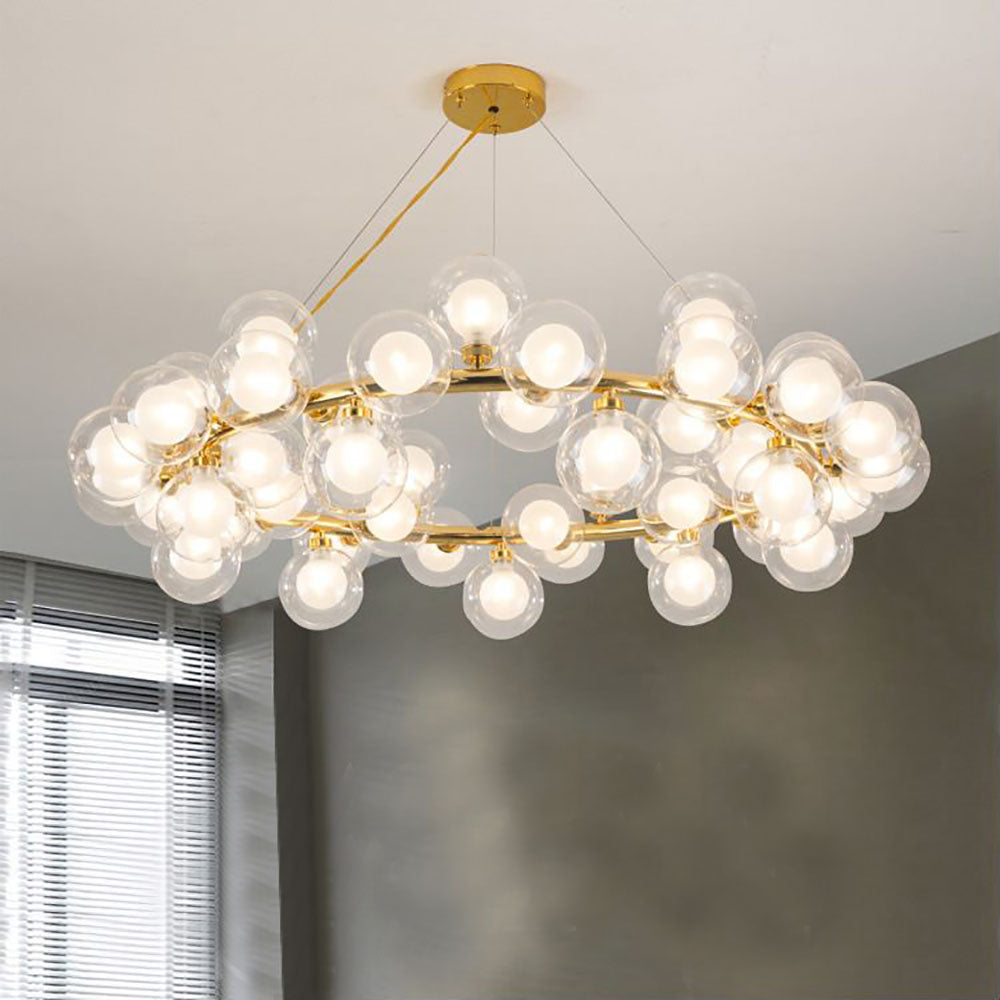 Valentina Modern Gold Bubble Pendant Light, Metal & Glass - Neutralighting