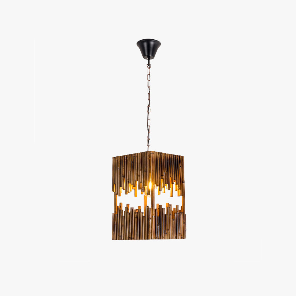 Epoch Retro Rectangular Metal/Wood Pendant Light - Neutralighting