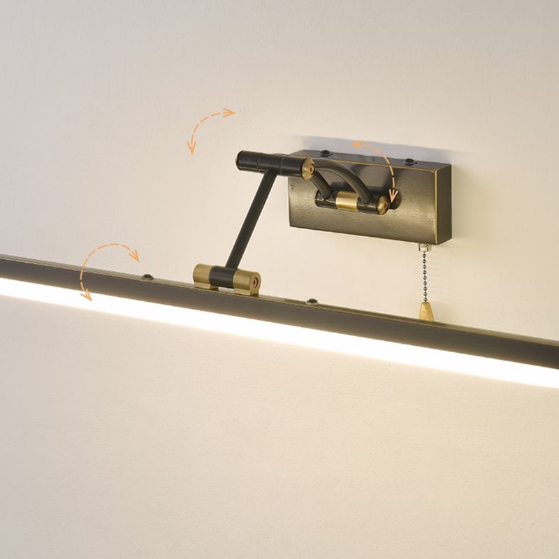 Arisha Linear Arc Light Poles Metal Black Vanity Wall Lamp - Neutralighting