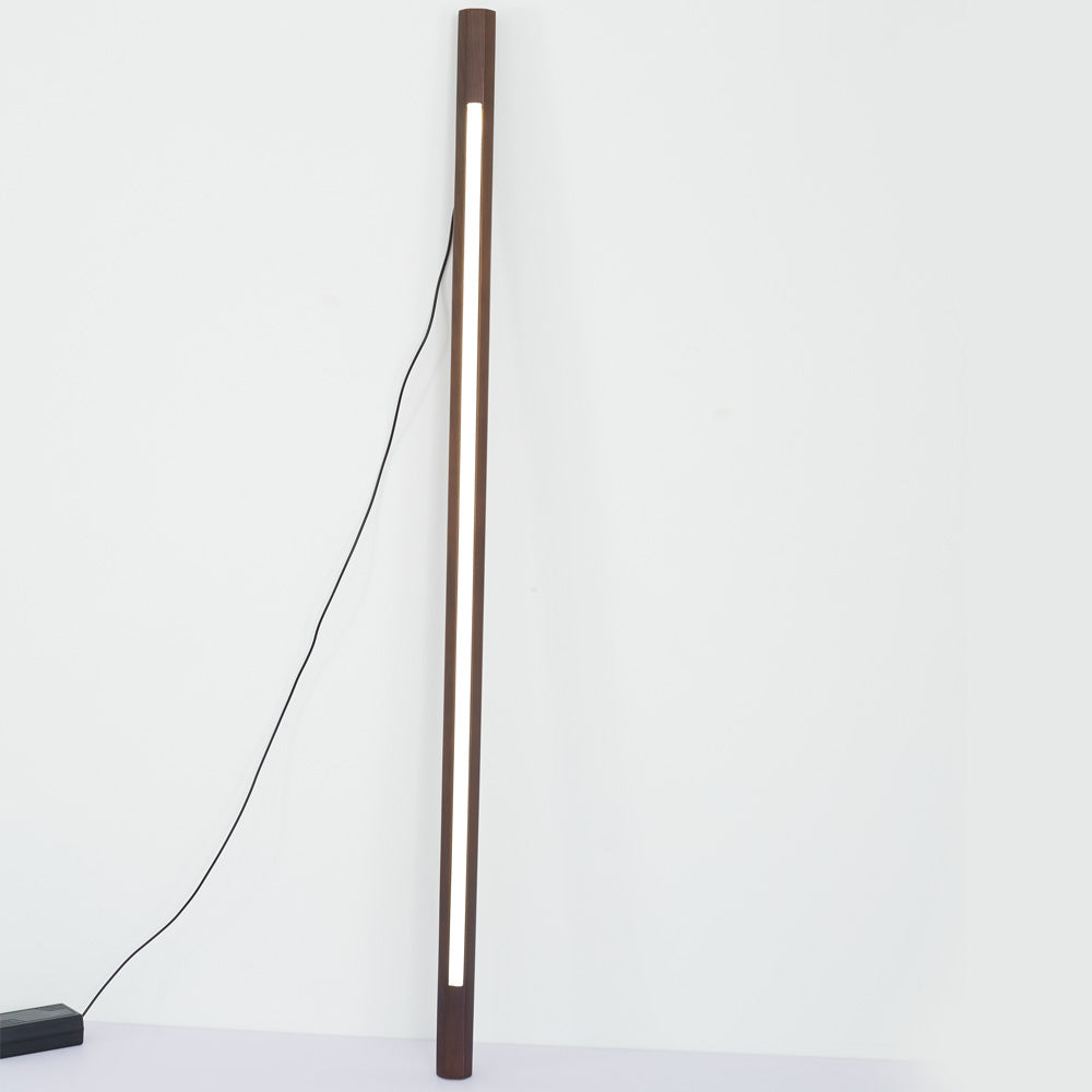 Ozawa Minimalist Linear Floor Lamp, Wood/Acrylic, Living Room - Neutralighting