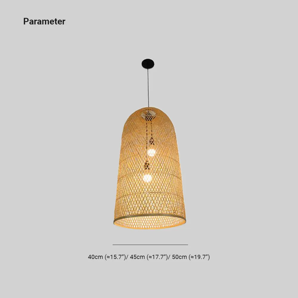 Ritta Natural Handmade Bamboo Led Pendant Light, Bedroom - Neutralighting