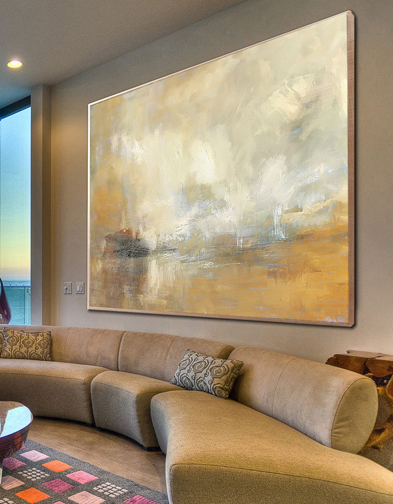Seascape Abstract Painting ABSH22 - Neutralighting