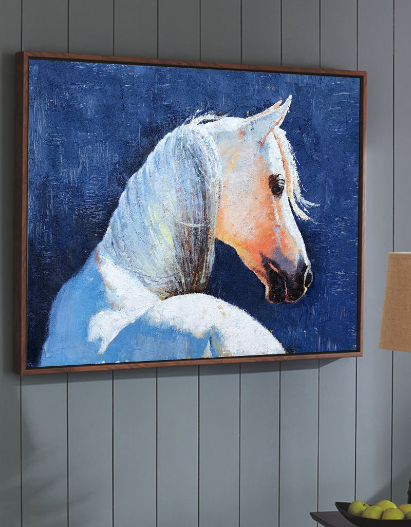 White Horse Abstract Art ANH09 - Neutralighting