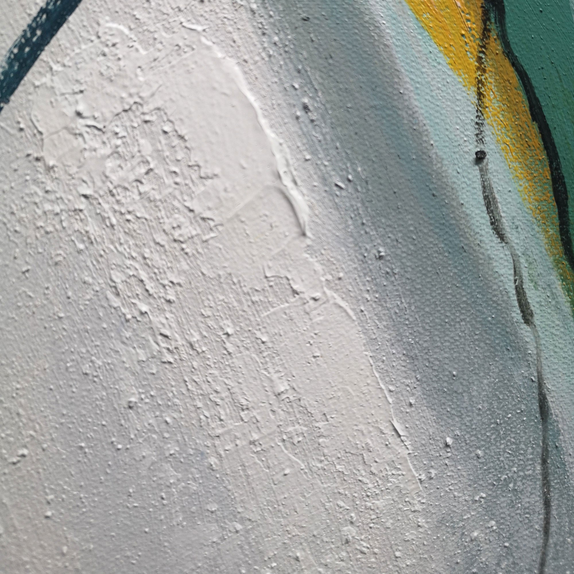 Green‑Grey‑Beige Geometric Abstract Sharp‑Shape Muted‑Tone Artwork