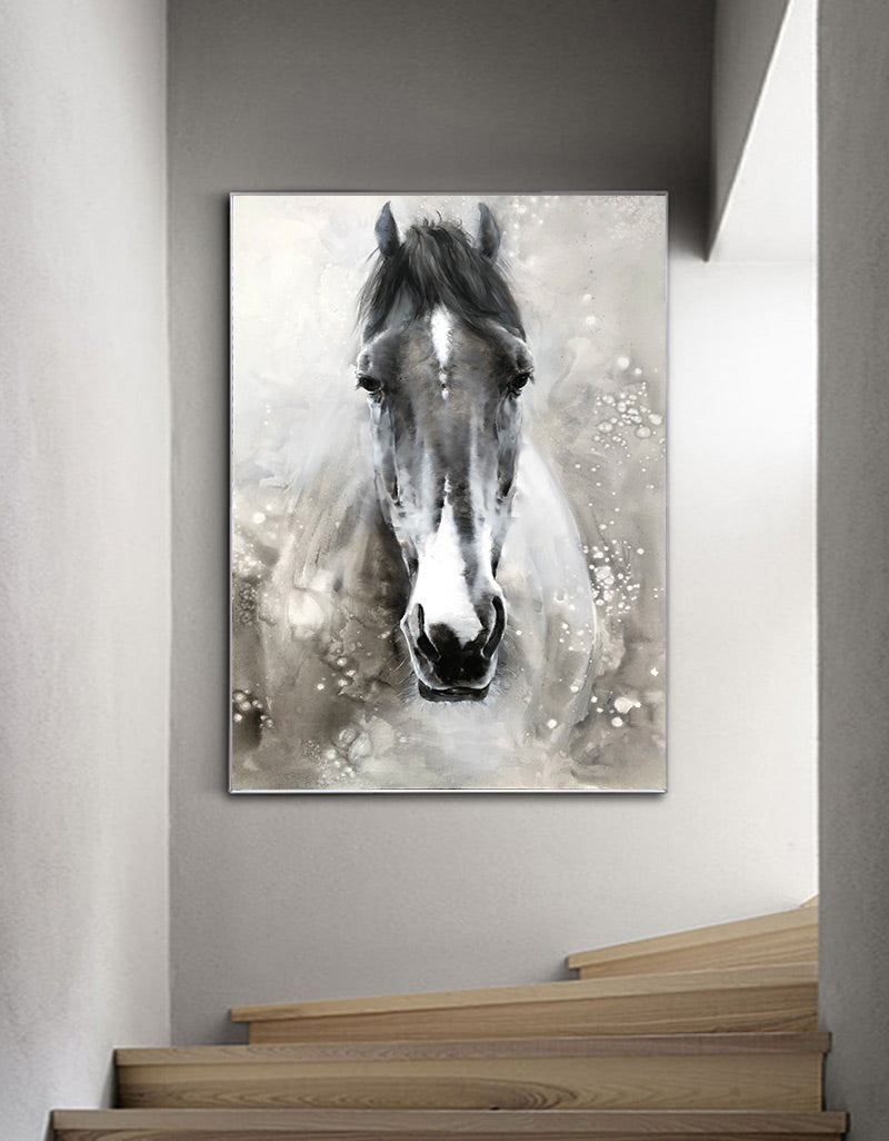 Black Abstract Horse Art ANH07 - Neutralighting