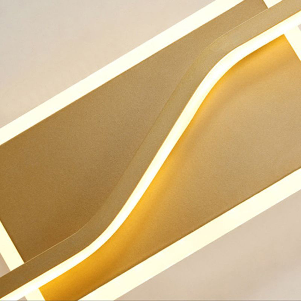 Arisha Luxury Curved Linear Metal Wall Lamp, Gold - Neutralighting