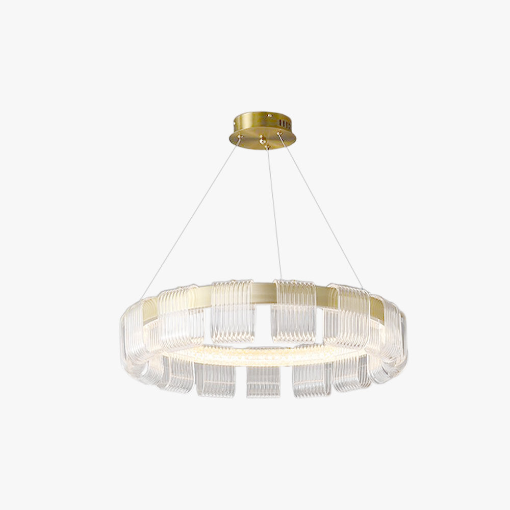 Arisha Modern Acrylic Ring Pendant Light, White/Gold - Neutralighting