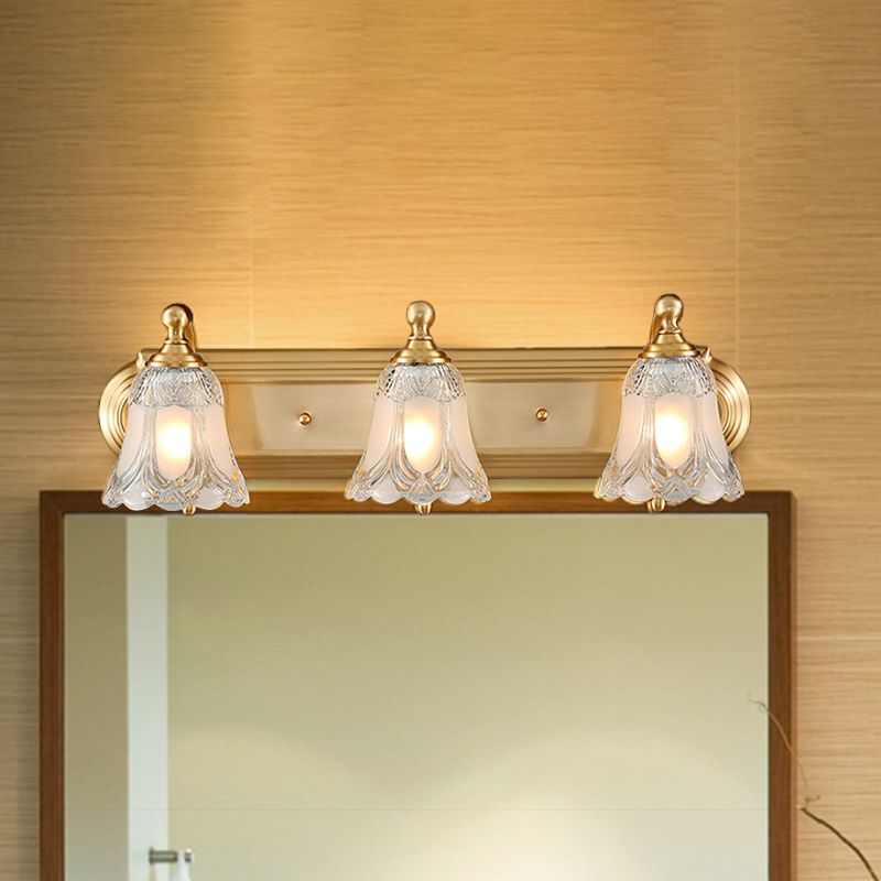 Arisha Modern Flower Metal Vanity Wall Lamp, Gold - Neutralighting