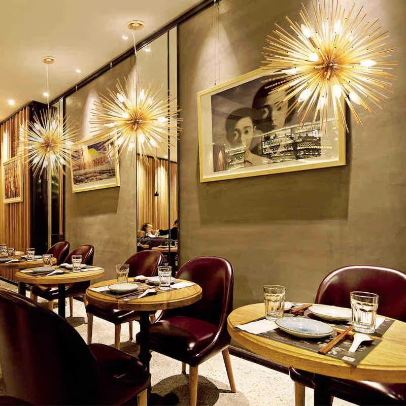 Arisha Modern LED Chandelier Gold Metal Dining/Living Room/Bedroom - Neutralighting