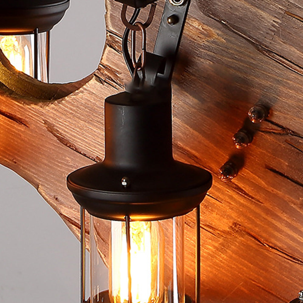 Epoch Retro Guitar Metal & Wood Pendant Light, 4 Heads - Neutralighting