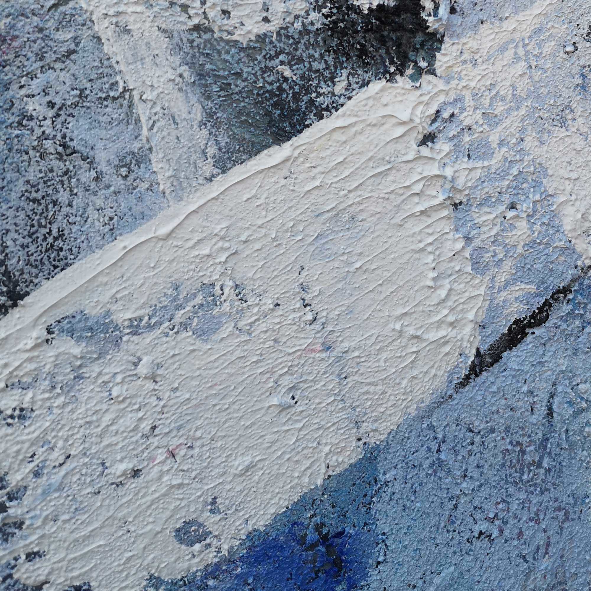 Blue Grey Geometric Abstract Painting
