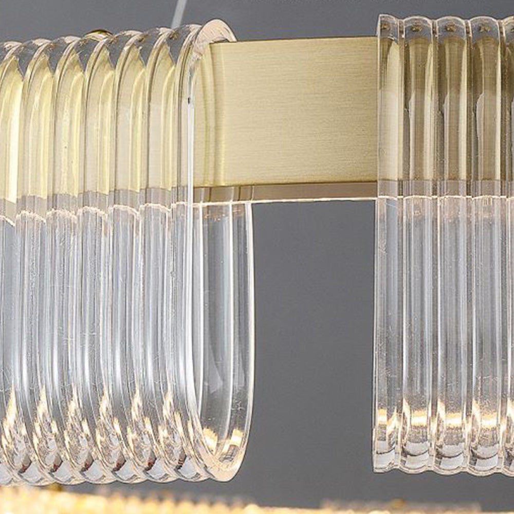 Arisha Modern Acrylic Ring Pendant Light, White/Gold - Neutralighting