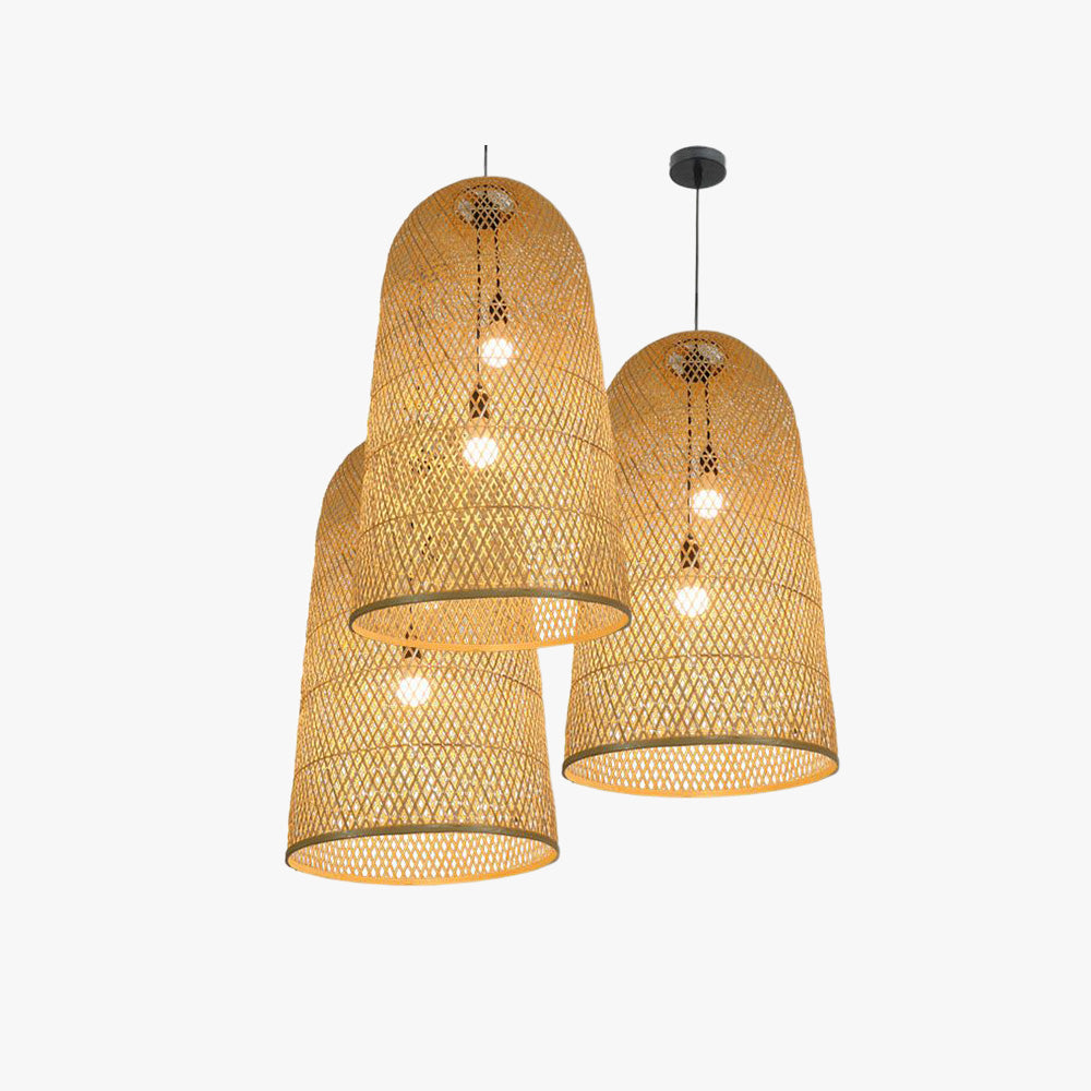 Ritta Natural Handmade Bamboo Led Pendant Light, Bedroom - Neutralighting